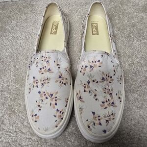 Keds Cream and Purple Sneakers Slip-On Canvas